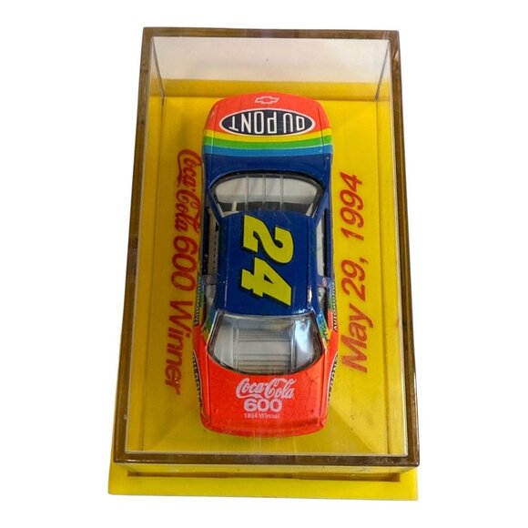 Jeff Gordon Coca-Cola 600 Winner Diecast Car Display May 29 1994 Chevrolet Lumin - Picture 7 of 7